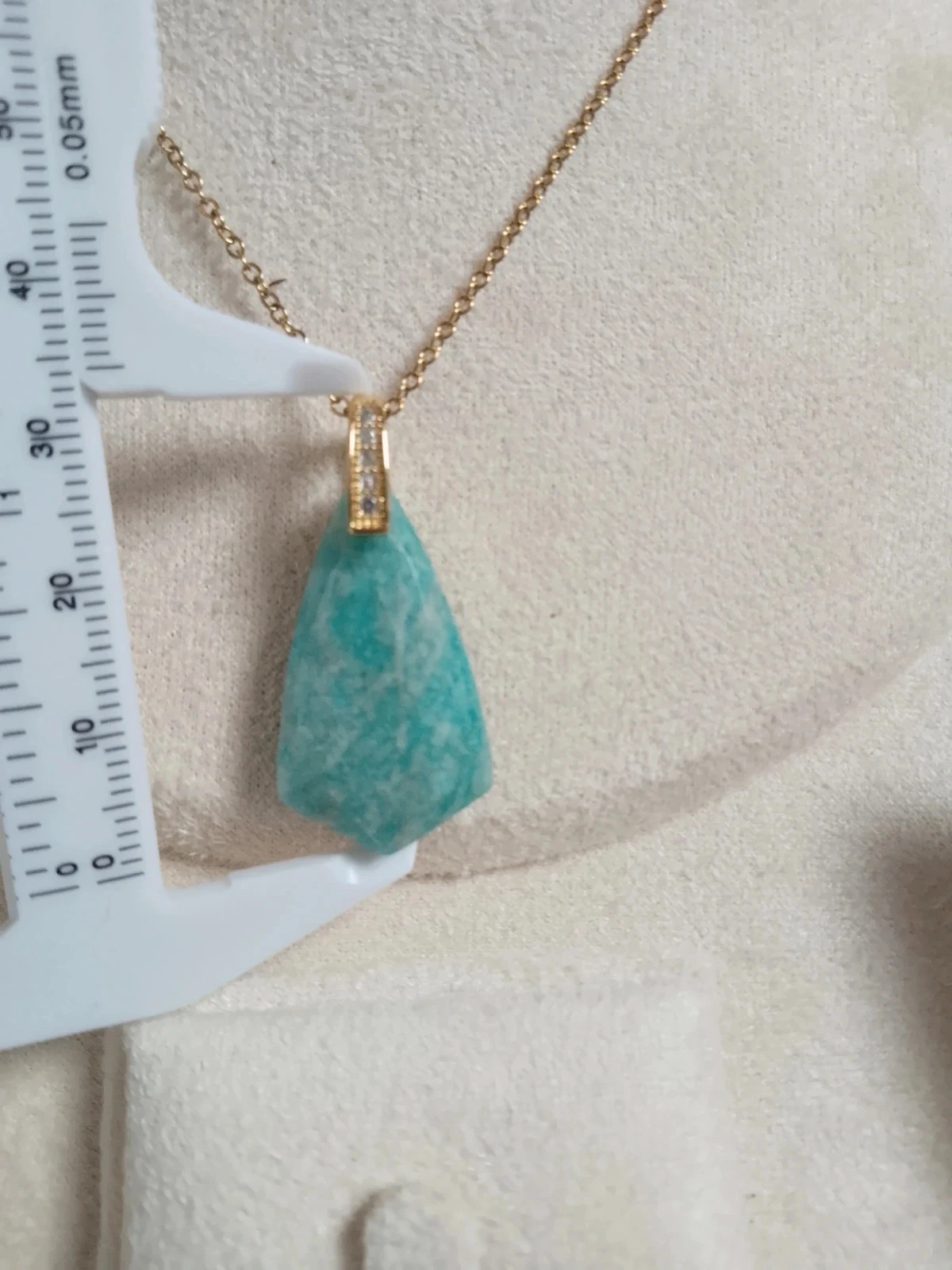 Amazonite stone pendant necklace – photo 3